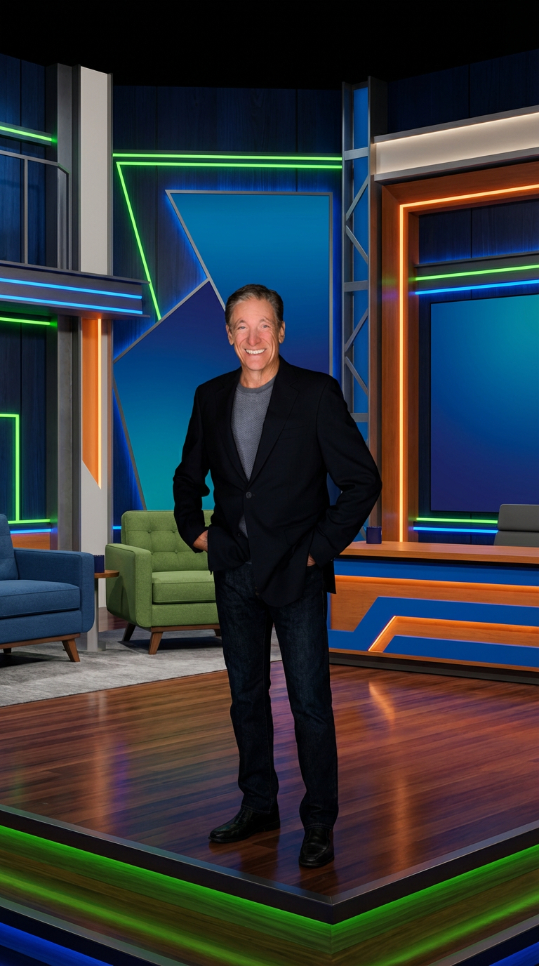 Maury Povich on the Maury set